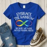 Autism Awareness Embrace The Rainbow Infinity Anti Puzzle Gift Women's T-Shirt thumb 3