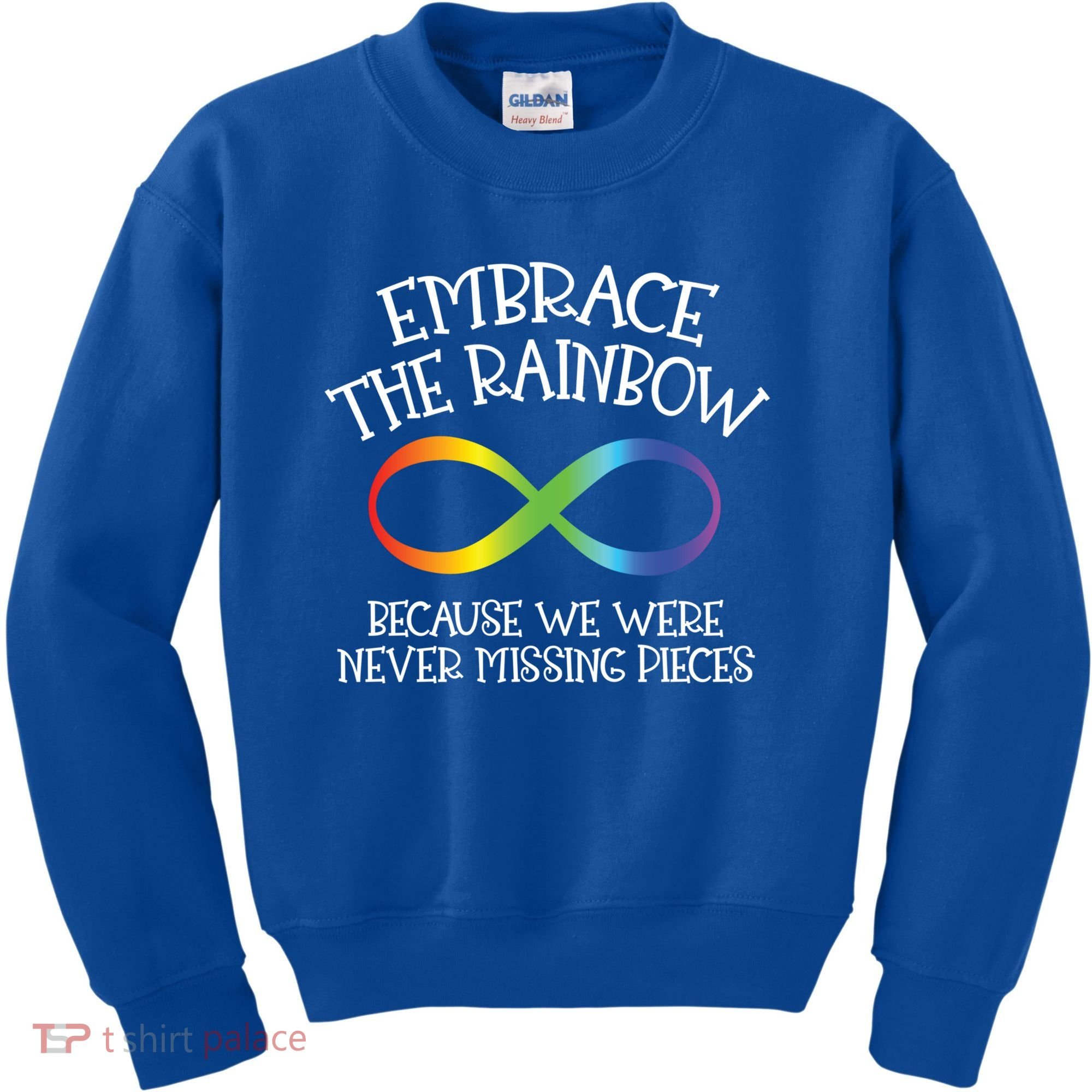 Autism Awareness Embrace The Rainbow Infinity Anti Puzzle Gift Kids Sweatshirt