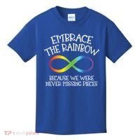 Autism Awareness Embrace The Rainbow Infinity Anti Puzzle Gift Kids T-Shirt thumb 0