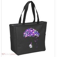 Alzheimer Awareness Elephant I Will Remember For You Supporter Alzheimer Tote Bag thumb 2