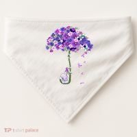 Alzheimer Awareness Elephant I Will Remember For You Supporter Alzheimer USA-Made Doggie Bandana thumb 0