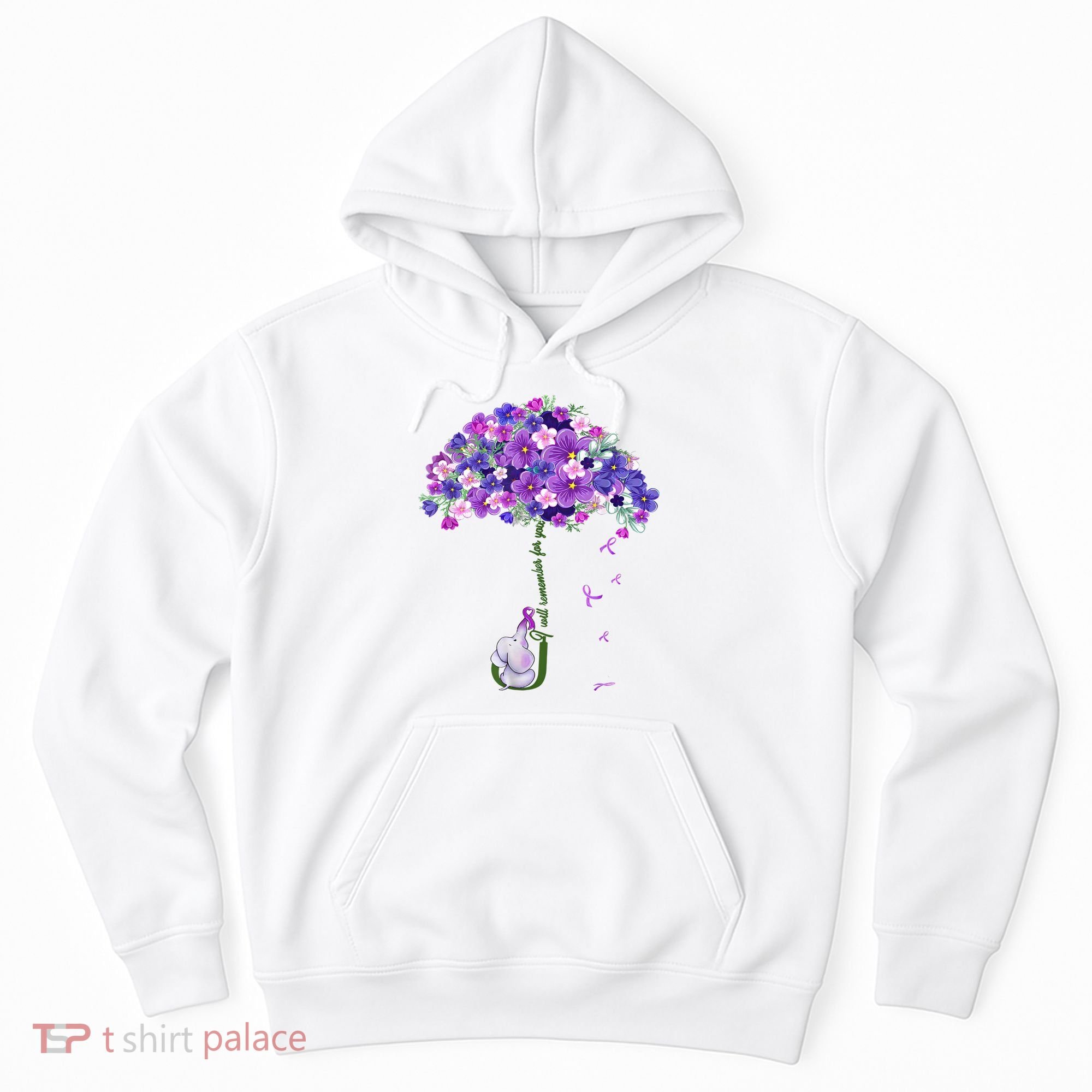 Alzheimer Awareness Elephant I Will Remember For You Supporter Alzheimer Hoodie