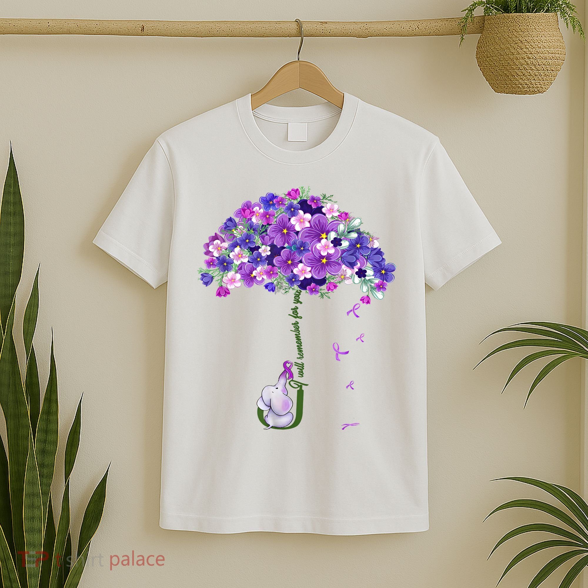 Alzheimer Awareness Elephant I Will Remember For You Supporter Alzheimer T-Shirt