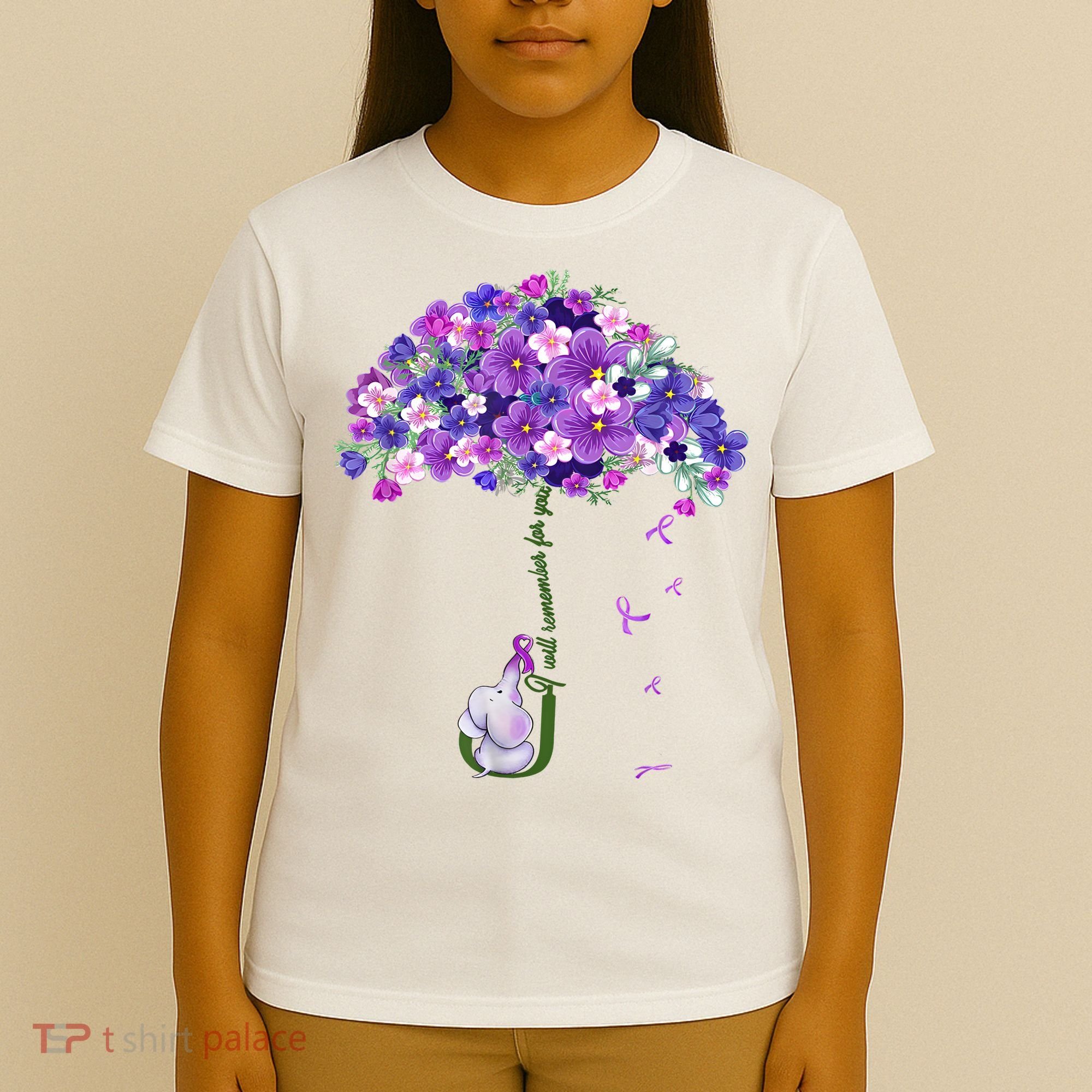 Alzheimer Awareness Elephant I Will Remember For You Supporter Alzheimer T-Shirt