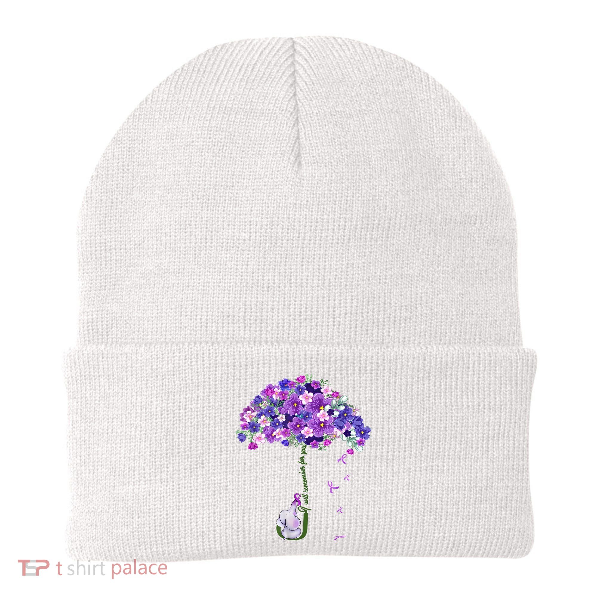Alzheimer Awareness Elephant I Will Remember For You Supporter Alzheimer Beanie