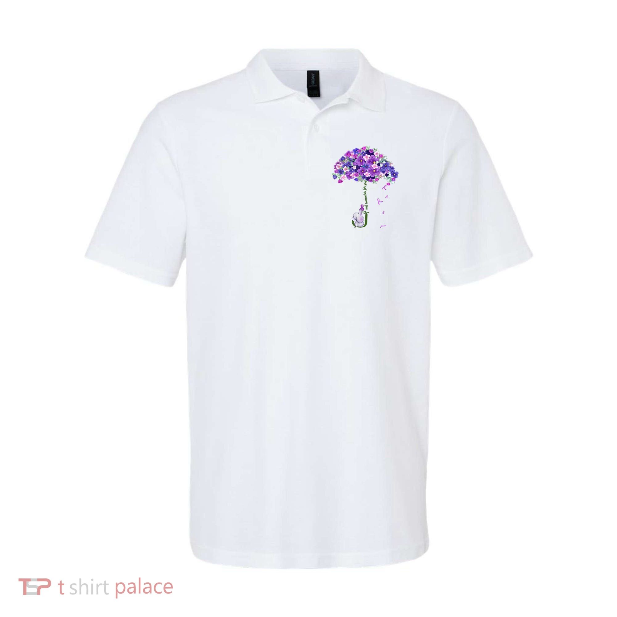 Alzheimer Awareness Elephant I Will Remember For You Supporter Alzheimer Polo