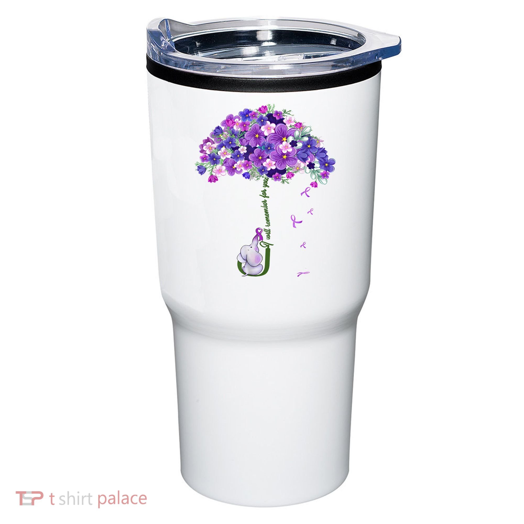 Alzheimer Awareness Elephant I Will Remember For You Supporter Alzheimer Tumbler