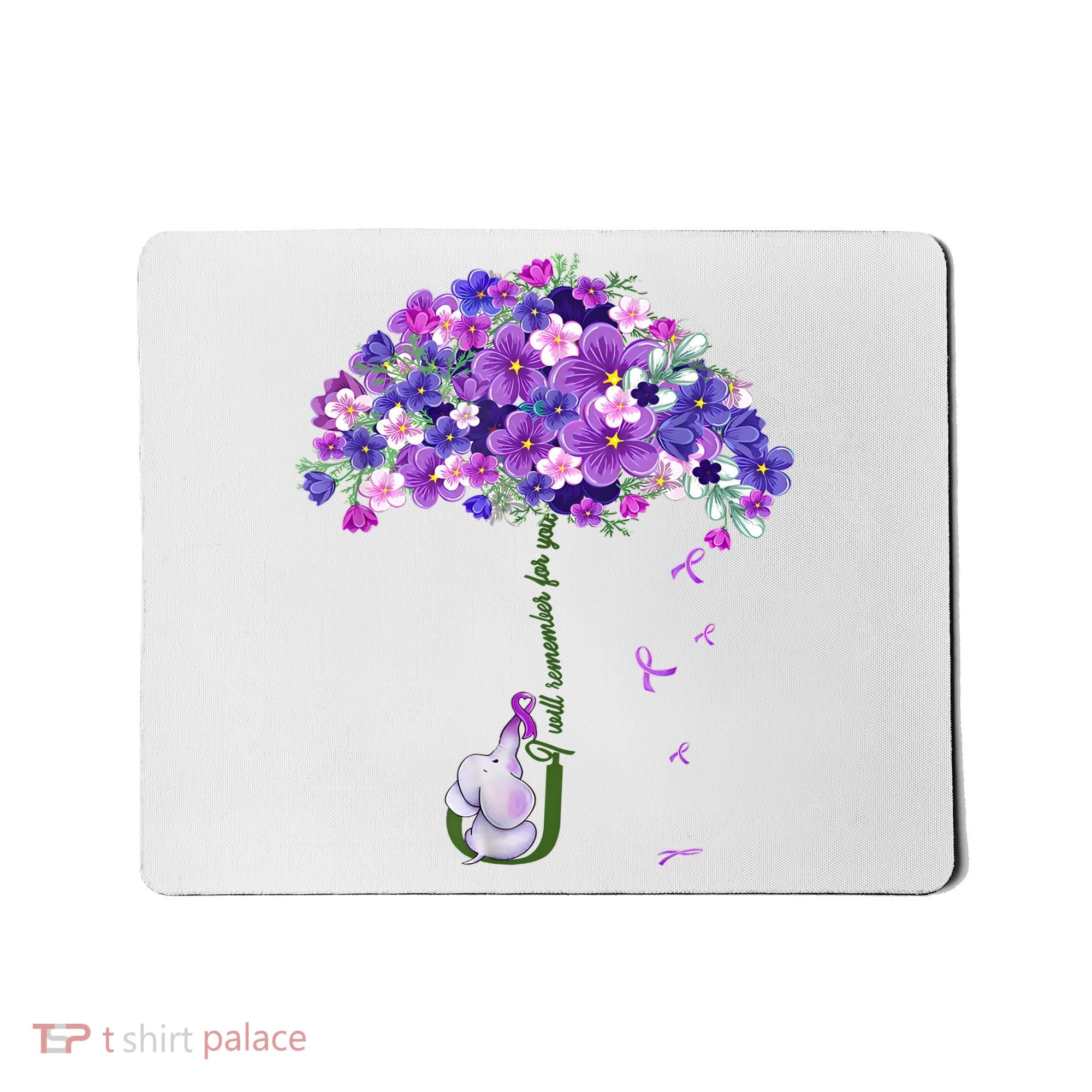 Alzheimer Awareness Elephant I Will Remember For You Supporter Alzheimer Mousepad