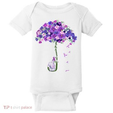 Alzheimer Awareness Elephant I Will Remember For You Supporter Alzheimer Baby Bodysuit