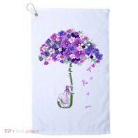 Alzheimer Awareness Elephant I Will Remember For You Supporter Alzheimer Golf Towel thumb 0