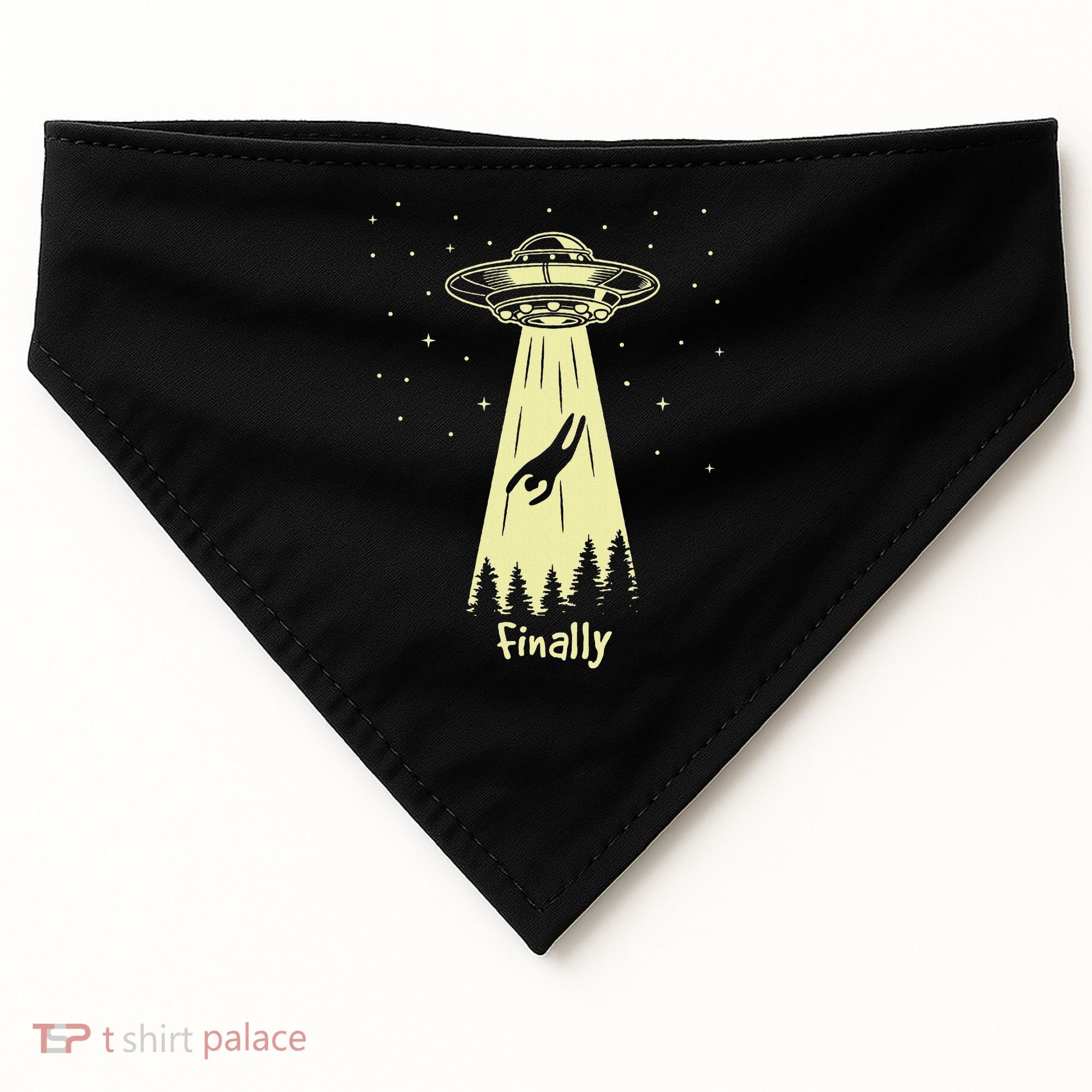 Alien Abduction Finally Aliens USA-Made Doggie Bandana