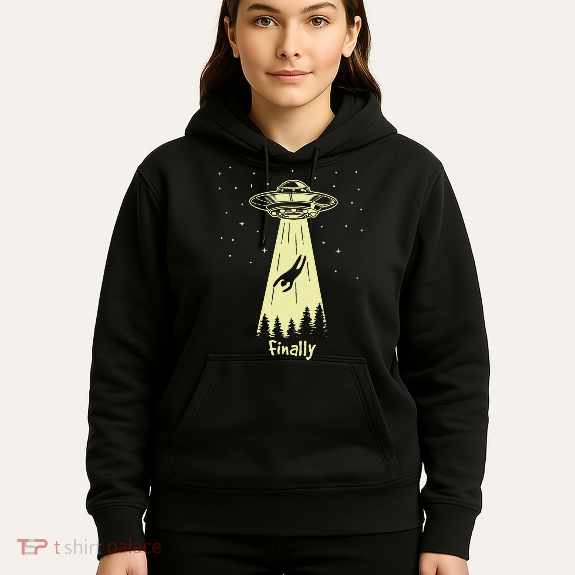 Alien Abduction Finally Aliens Hoodie