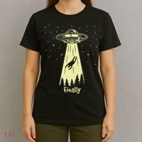 Alien Abduction Finally Aliens T-Shirt thumb 4