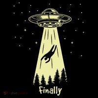 Alien Abduction Finally Aliens T-Shirt thumb 7