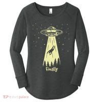 Alien Abduction Finally Aliens Women's Perfect Tri Tunic Long Sleeve Shirt thumb 0