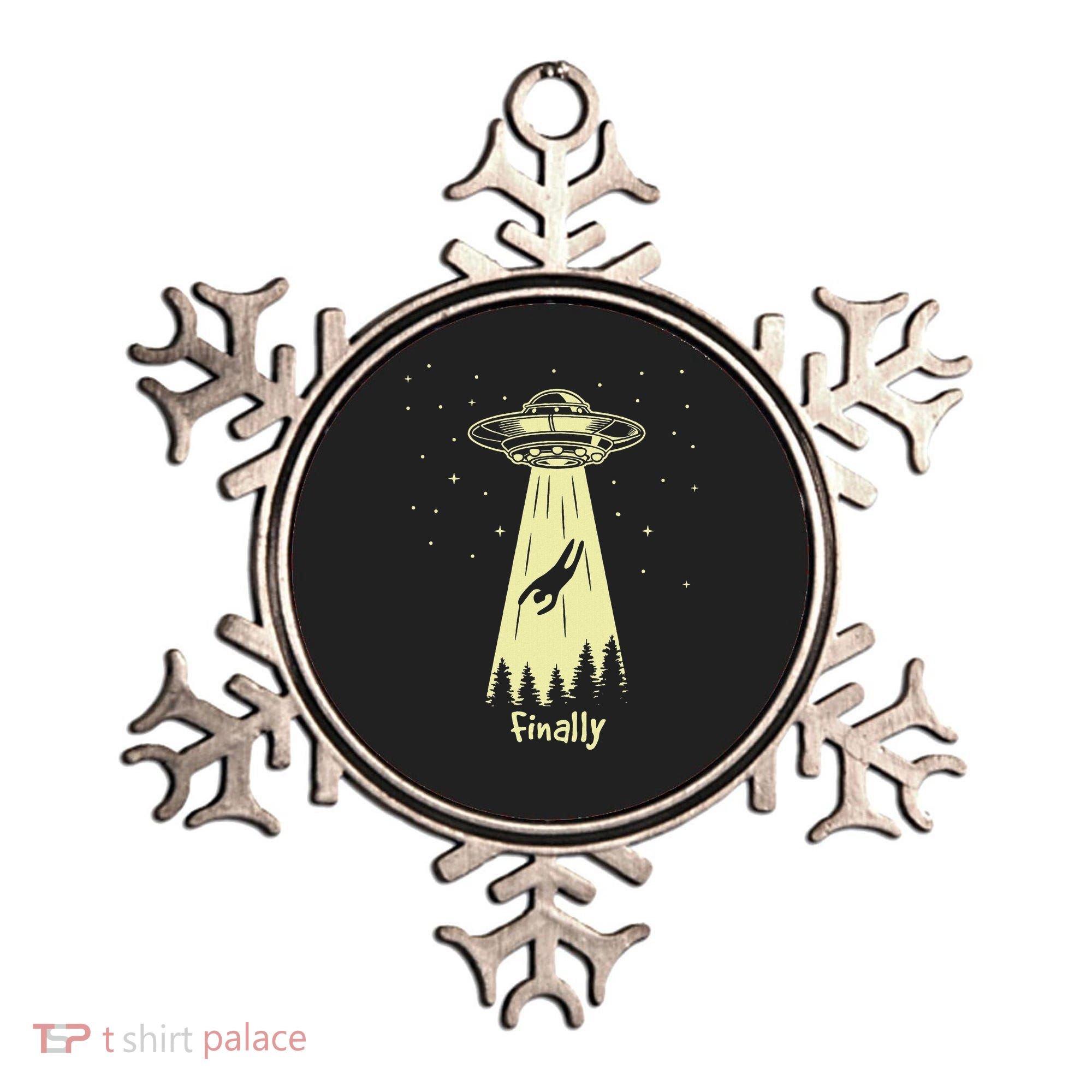 Alien Abduction Finally Aliens Ornament