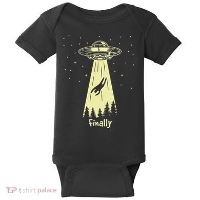 Alien Abduction Finally Aliens Baby Bodysuit