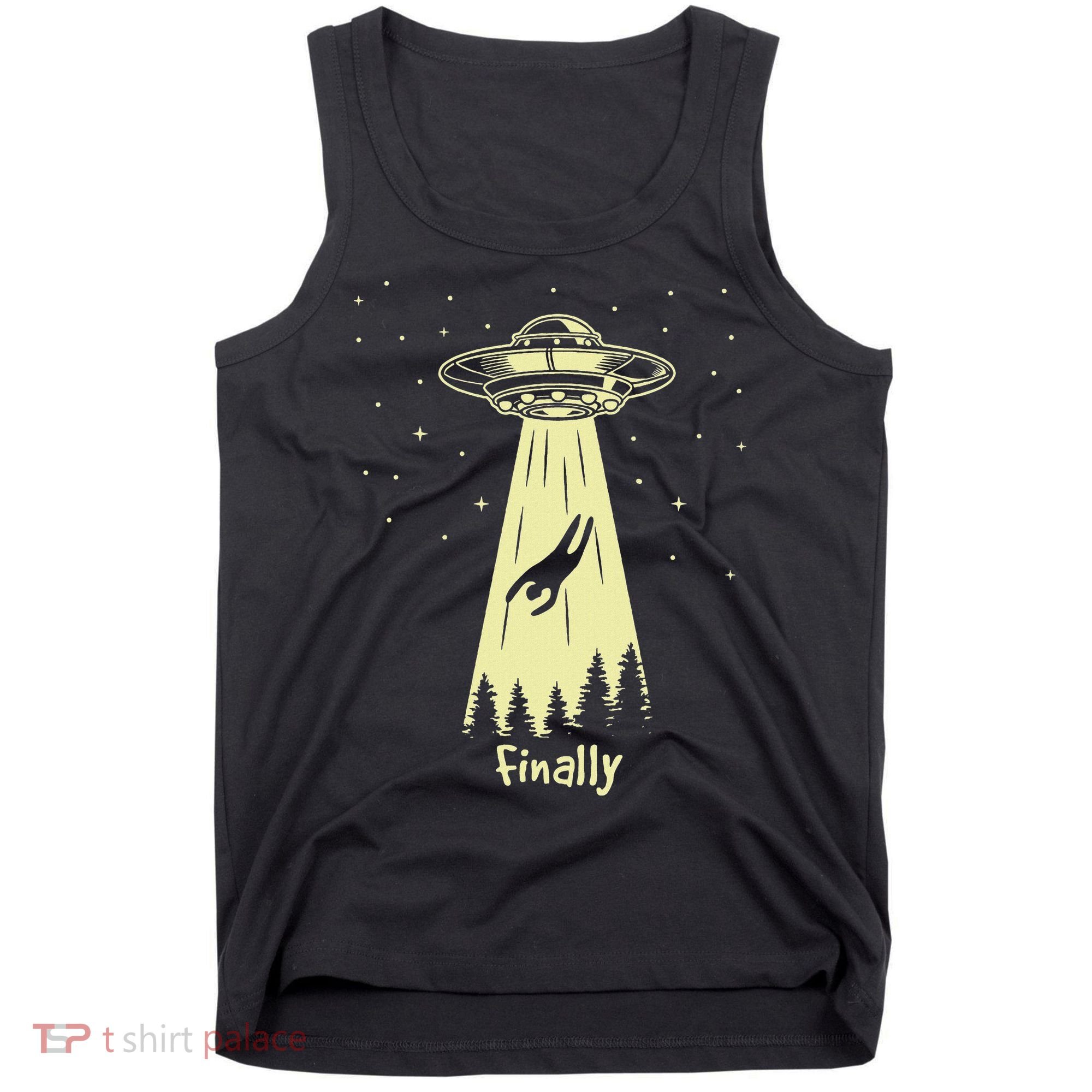 Alien Abduction Finally Aliens Tank Top