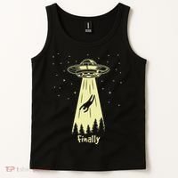 Alien Abduction Finally Aliens Tank Top thumb 2