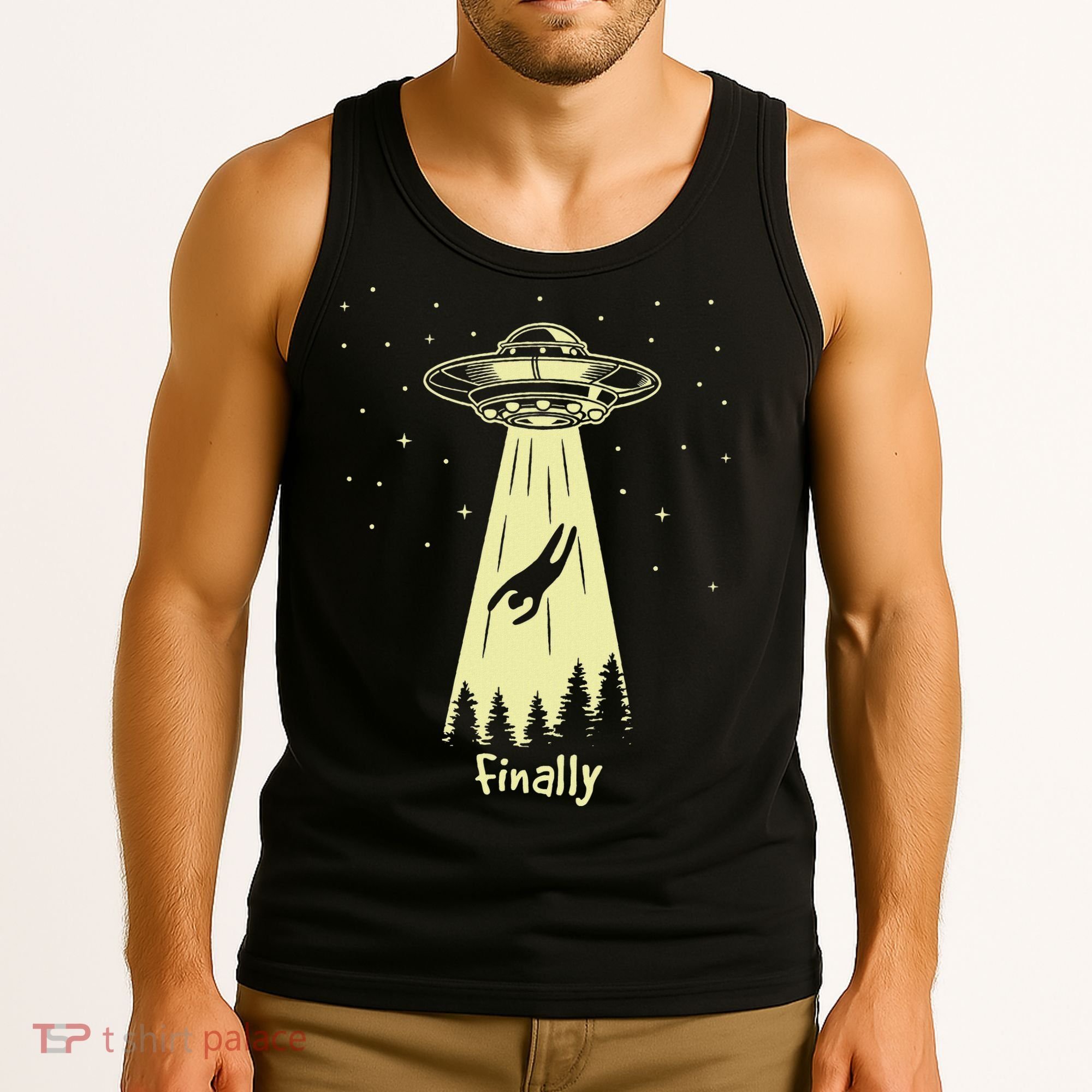 Alien Abduction Finally Aliens Tank Top