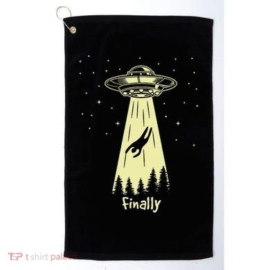 Alien Abduction Finally Aliens Golf Towel