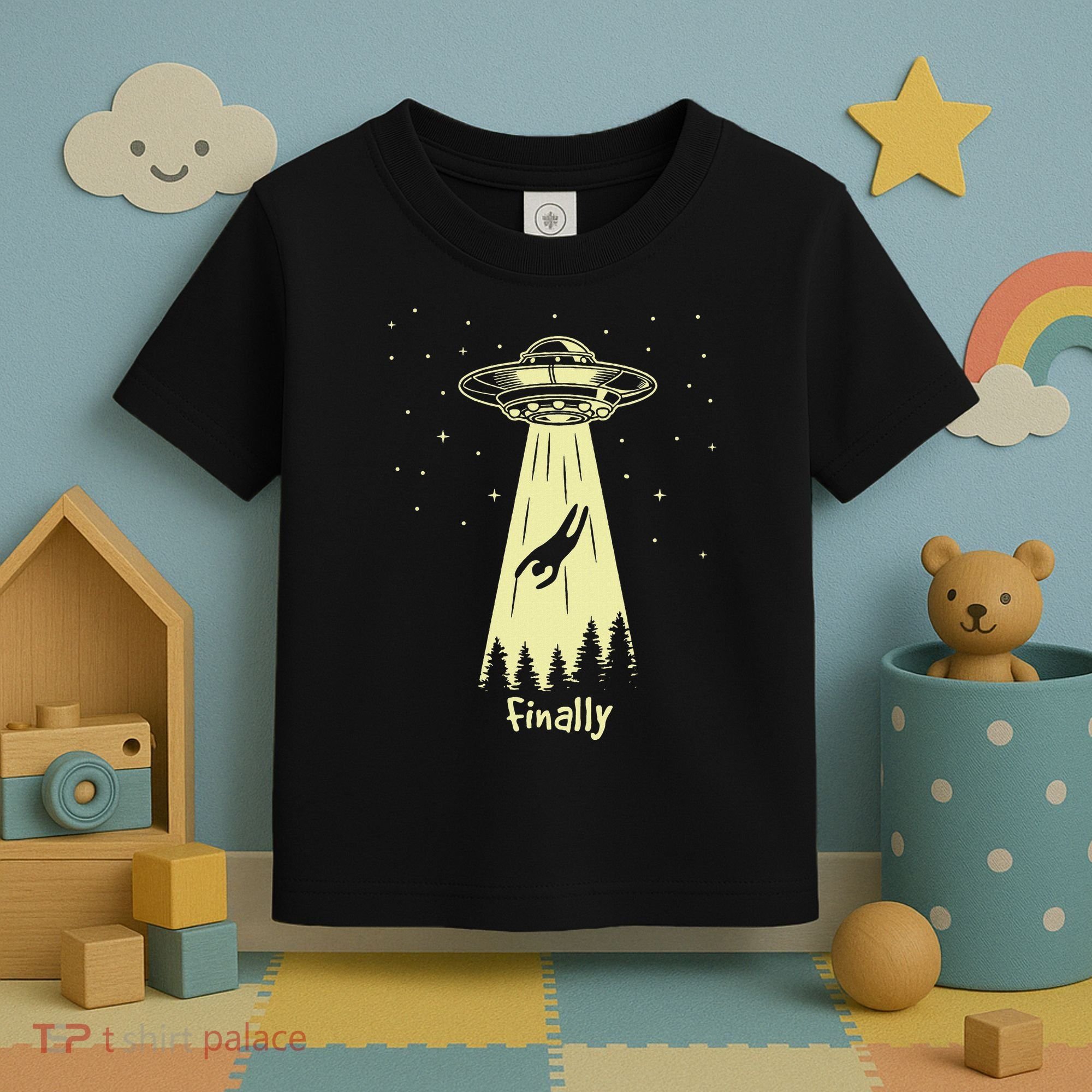 Alien Abduction Finally Aliens Toddler T-Shirt