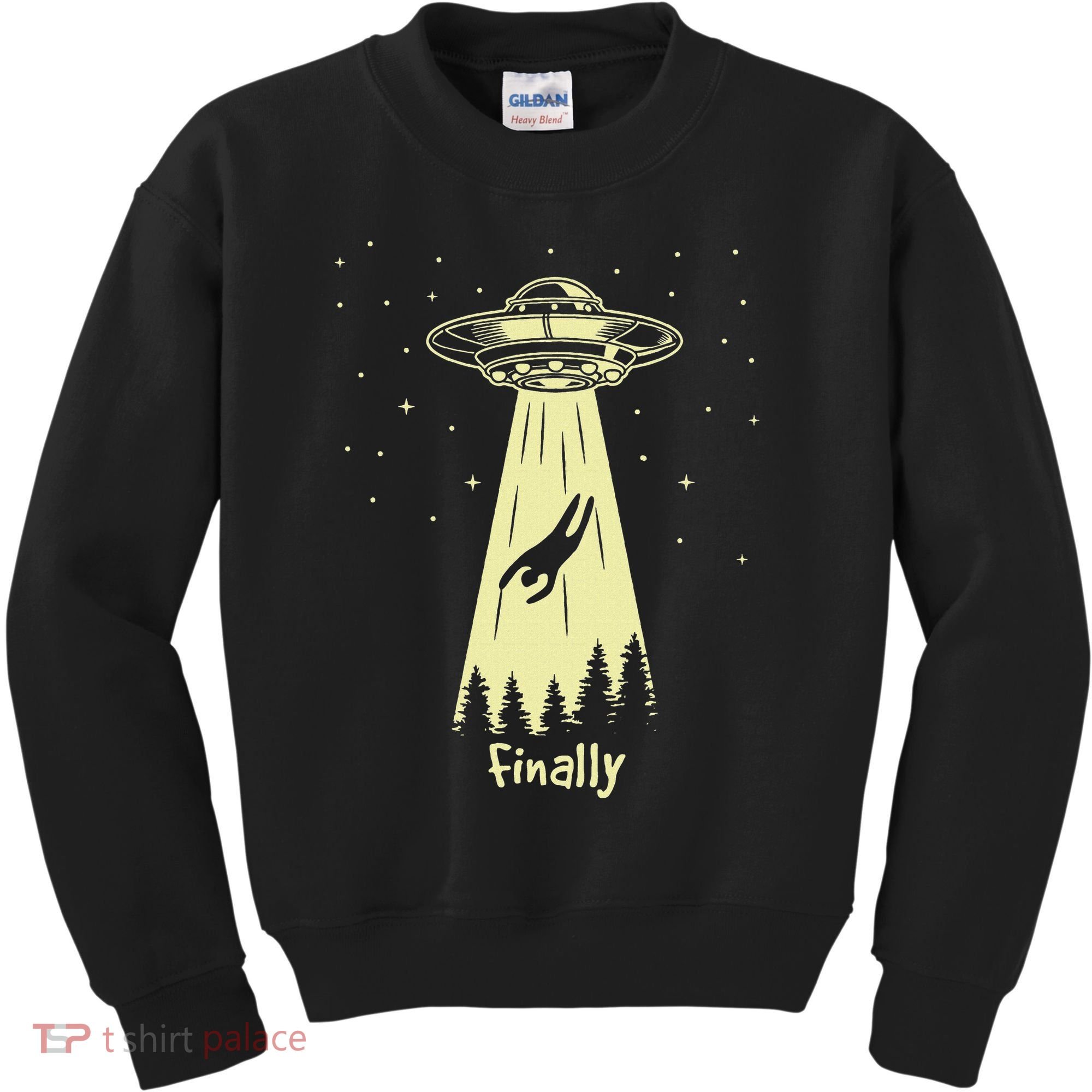 Alien Abduction Finally Aliens Kids Sweatshirt