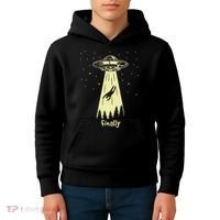 Alien Abduction Finally Aliens Kids Hoodie thumb 4