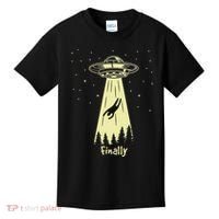 Alien Abduction Finally Aliens Kids T-Shirt thumb 0