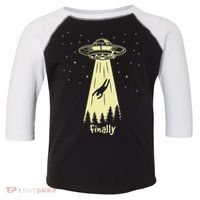 Alien Abduction Finally Aliens Toddler Fine Jersey T-Shirt thumb 0