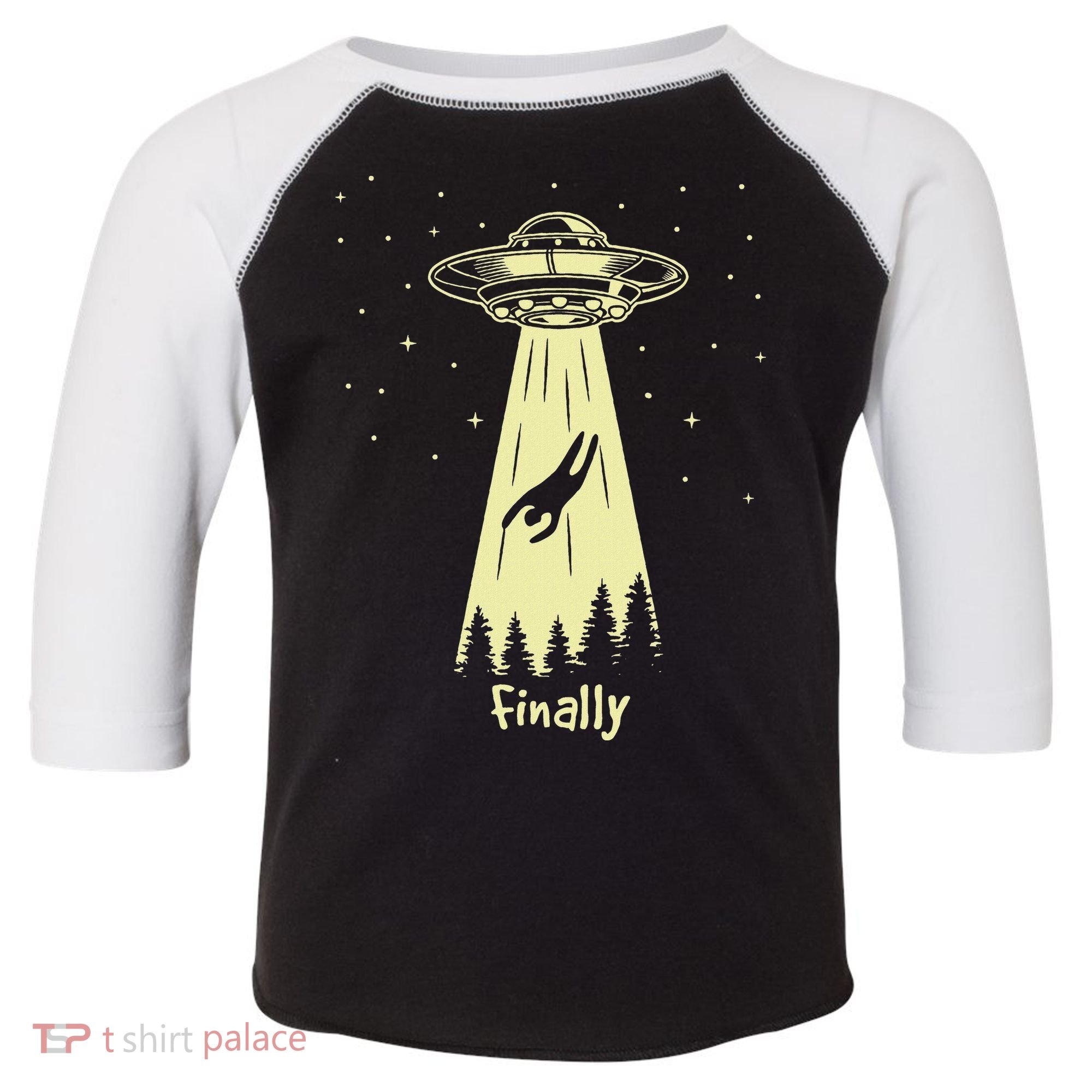 Alien Abduction Finally Aliens Toddler Fine Jersey T-Shirt