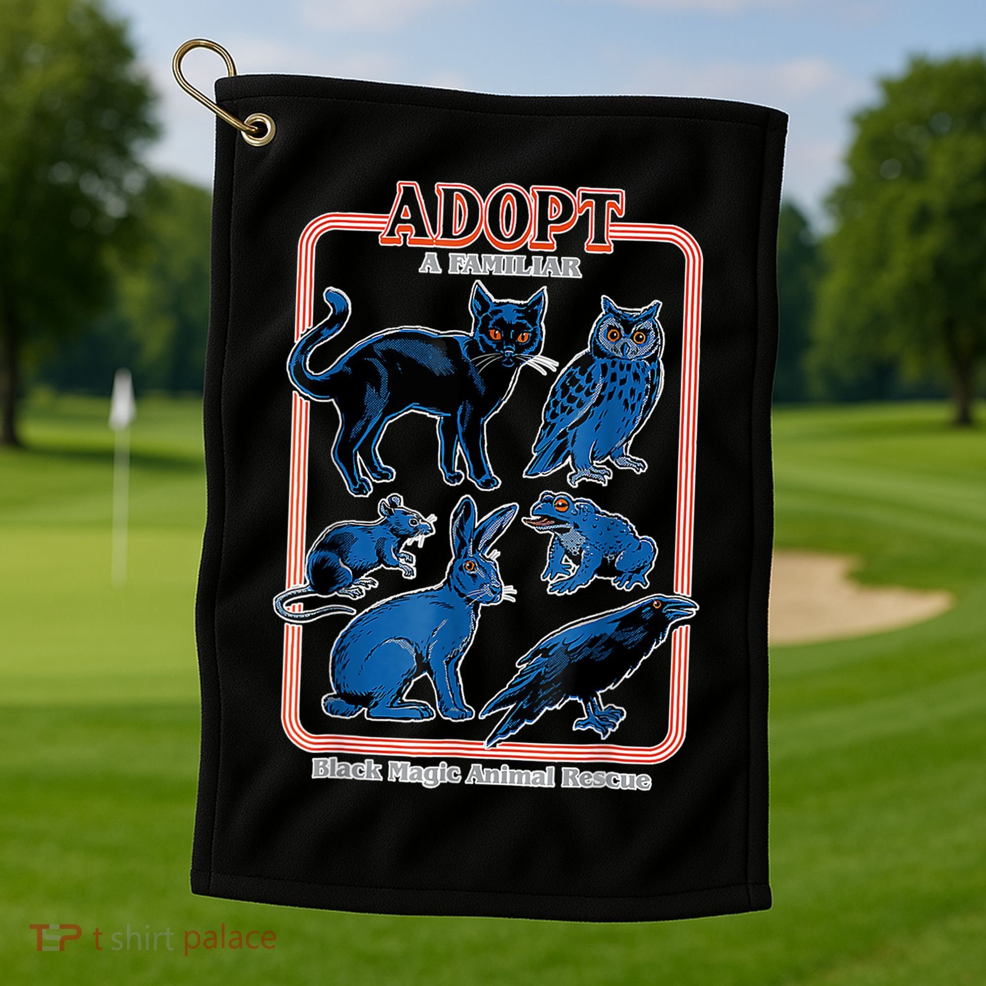Adopt A Familiar Creepy Animal Halloween Costume Golf Towel