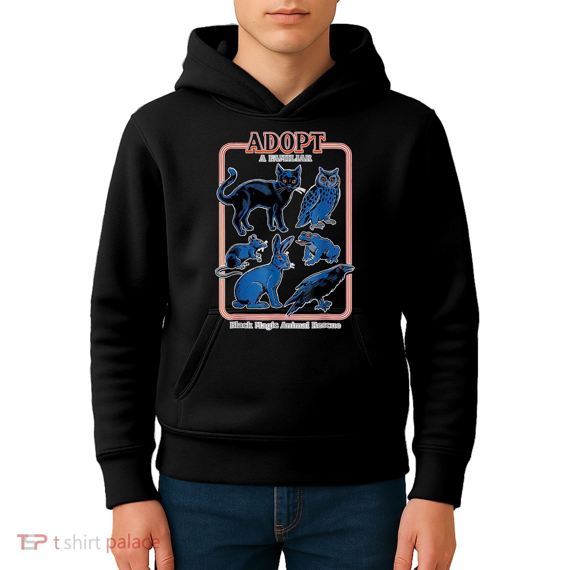 Adopt A Familiar Creepy Animal Halloween Costume Kids Hoodie