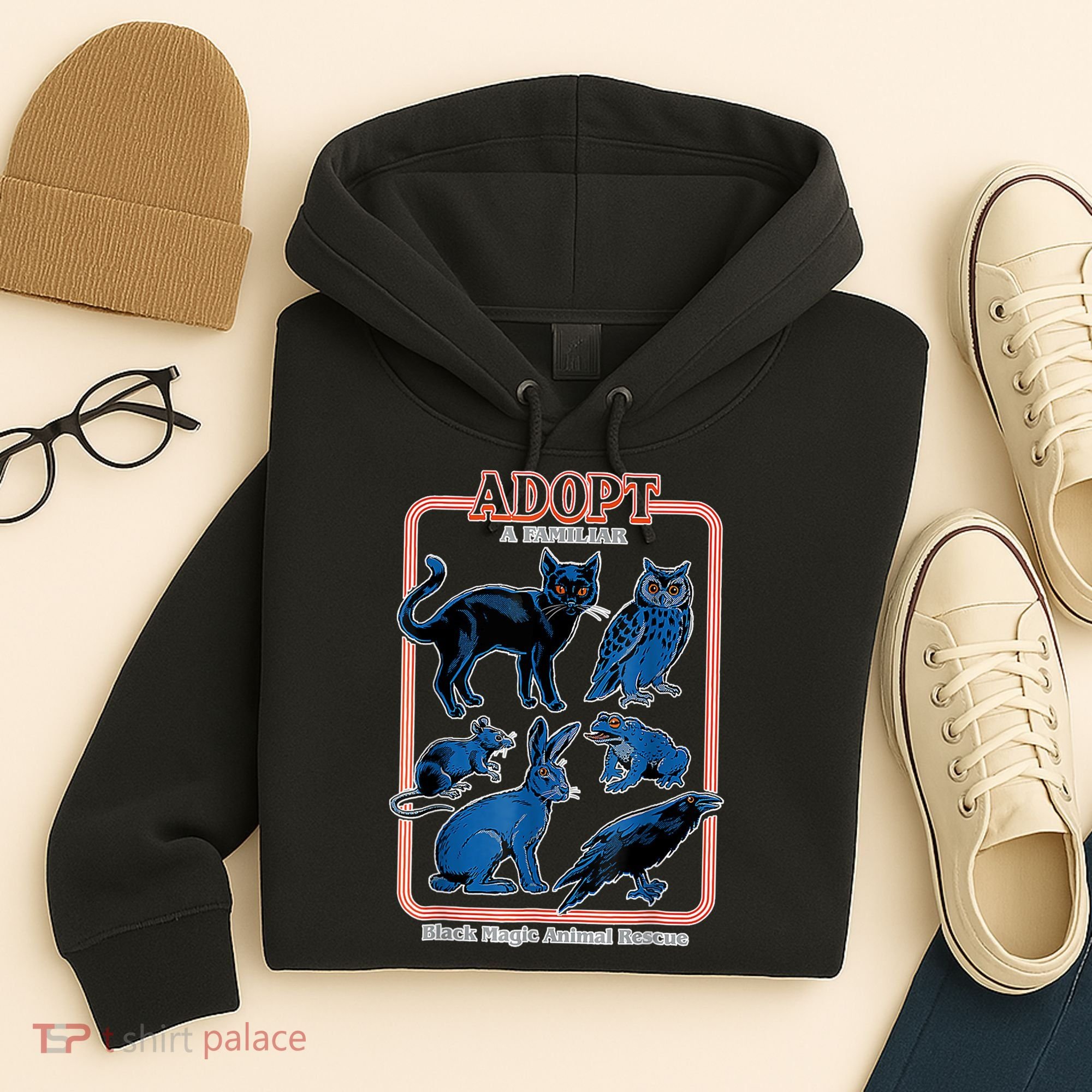 Adopt A Familiar Creepy Animal Halloween Costume Hoodie