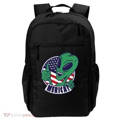 Alien American Flag Funny Merica Backpack