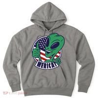 Alien American Flag Funny Merica Hoodie thumb 0
