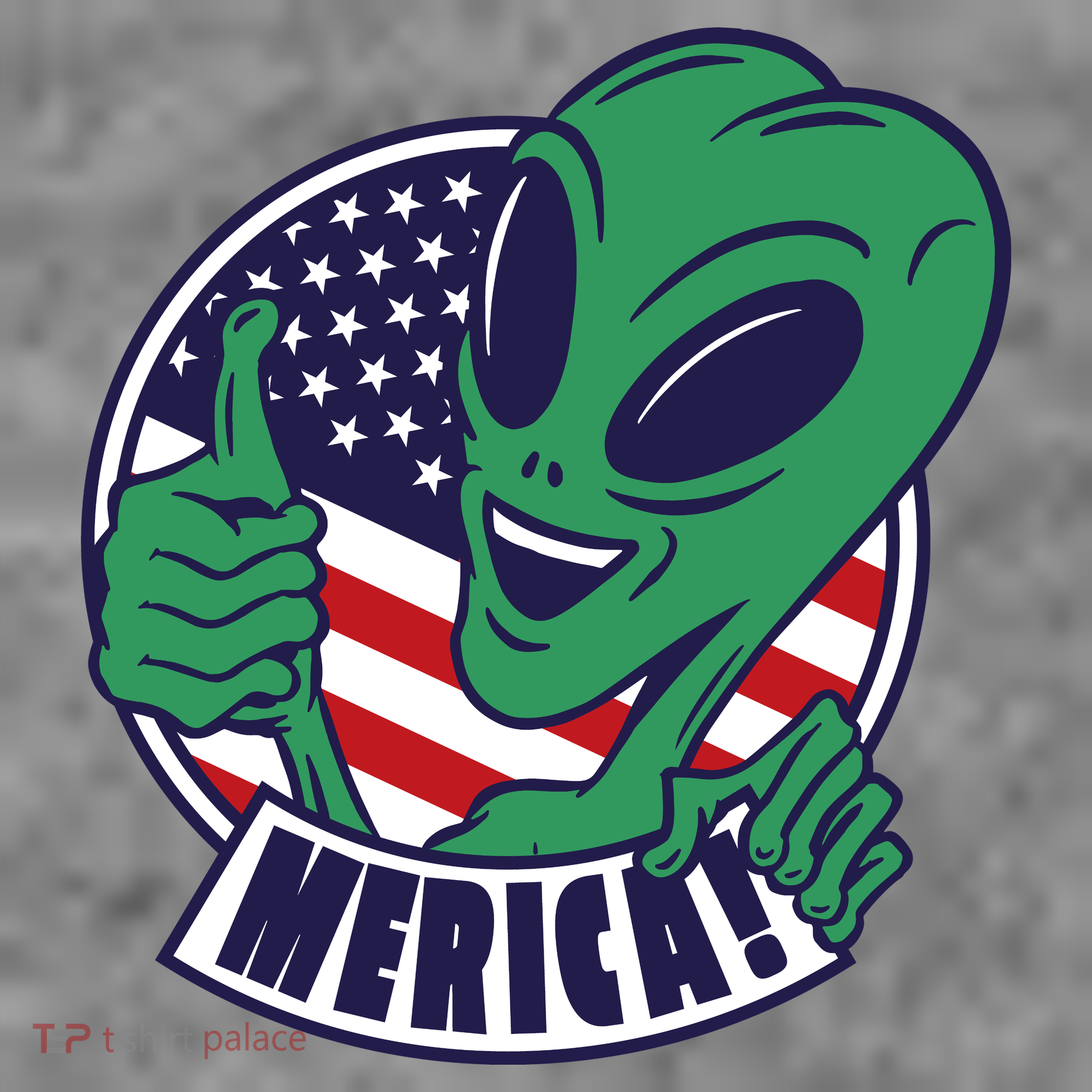 Alien American Flag Funny Merica Baby Bodysuit