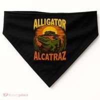 Alligator Alcatraz Funny Meme Gator  USA-Made Doggie Bandana thumb 0