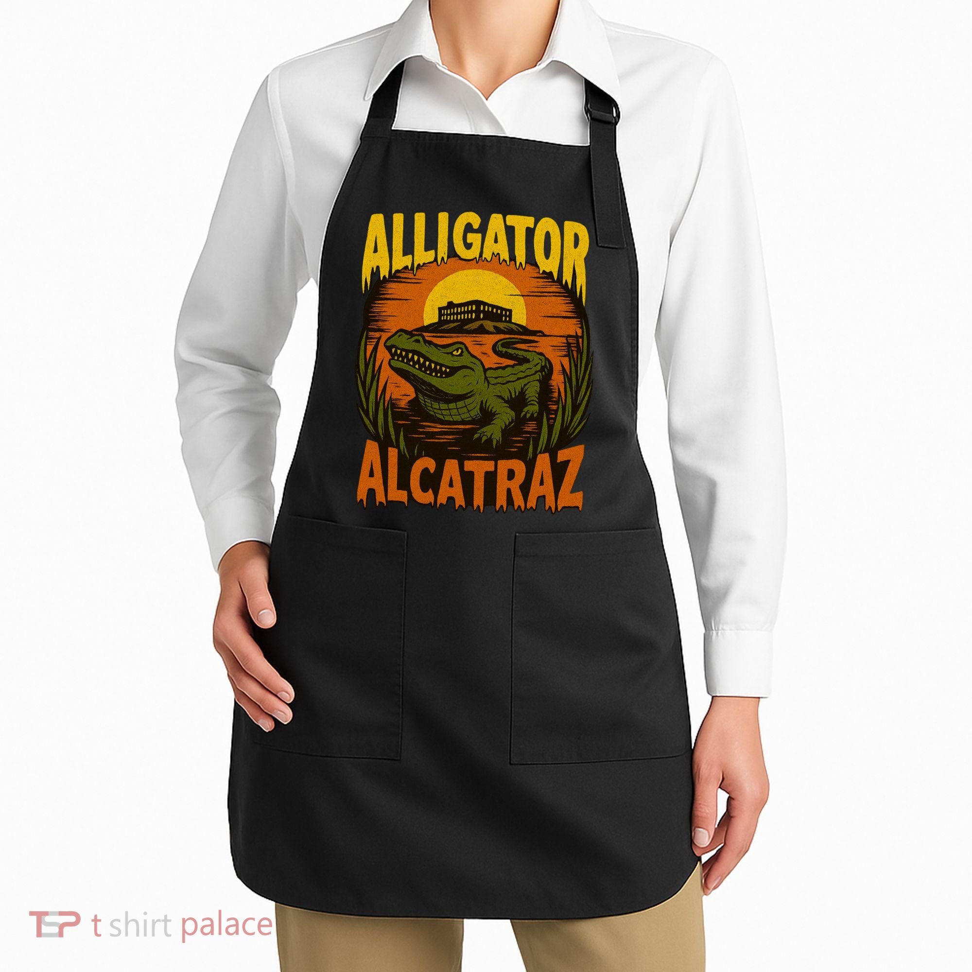 Alligator Alcatraz Funny Meme Gator  Apron