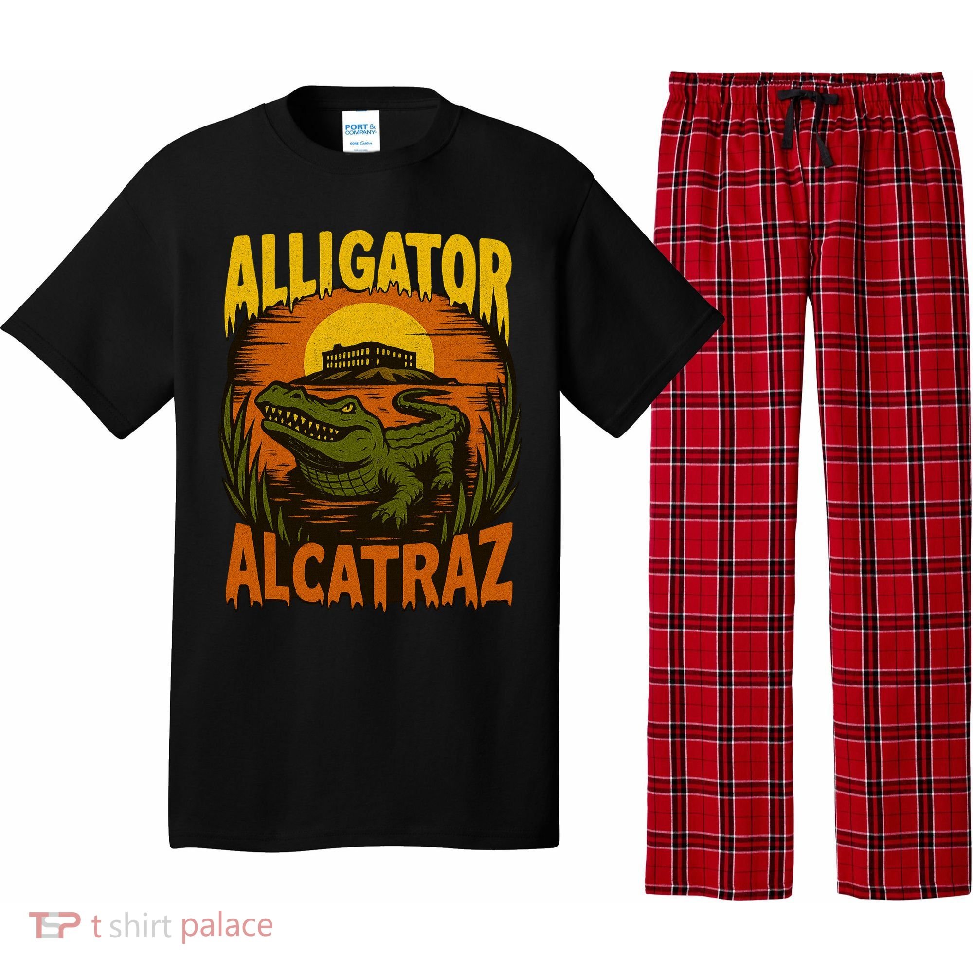 Alligator Alcatraz Funny Meme Gator  Pajama Set