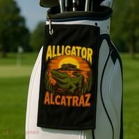 Alligator Alcatraz Funny Meme Gator  Golf Towel thumb 2