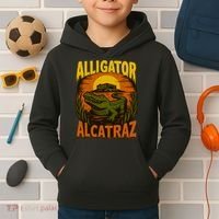 Alligator Alcatraz Funny Meme Gator  Kids Hoodie thumb 2