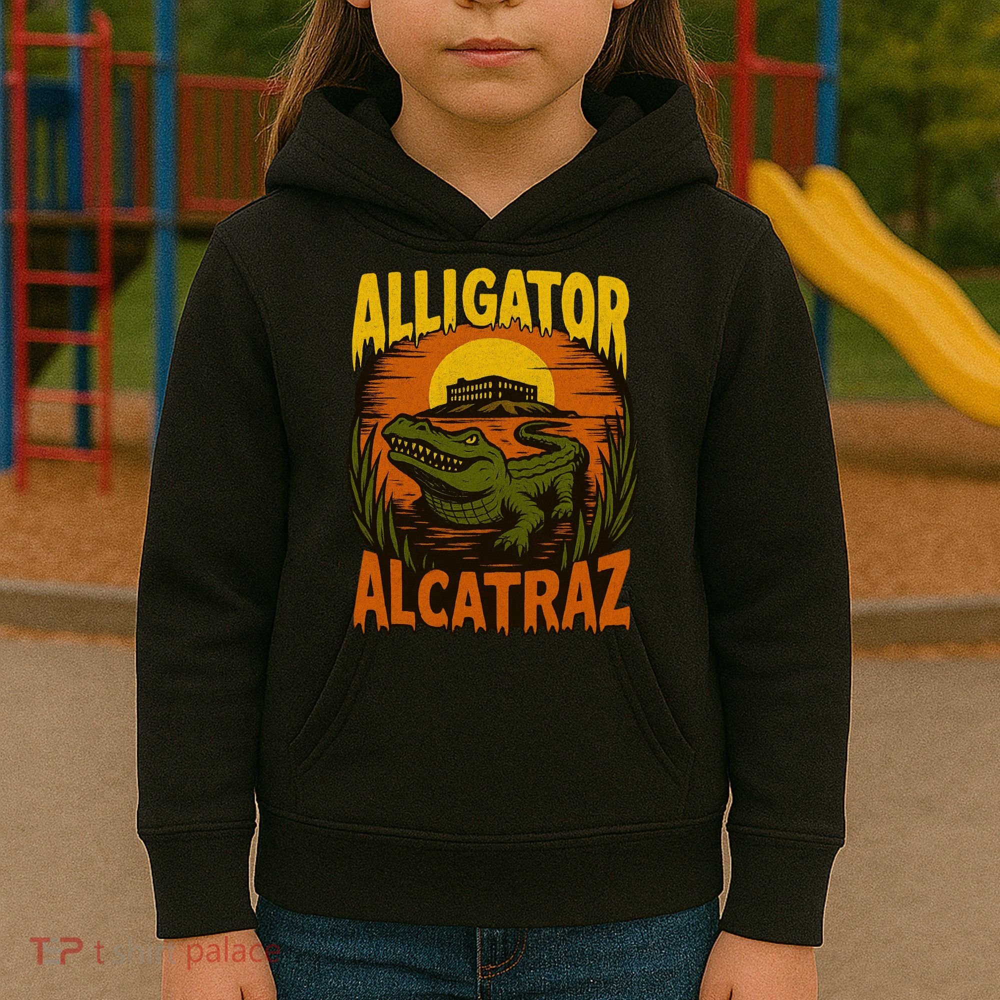 Alligator Alcatraz Funny Meme Gator  Kids Hoodie