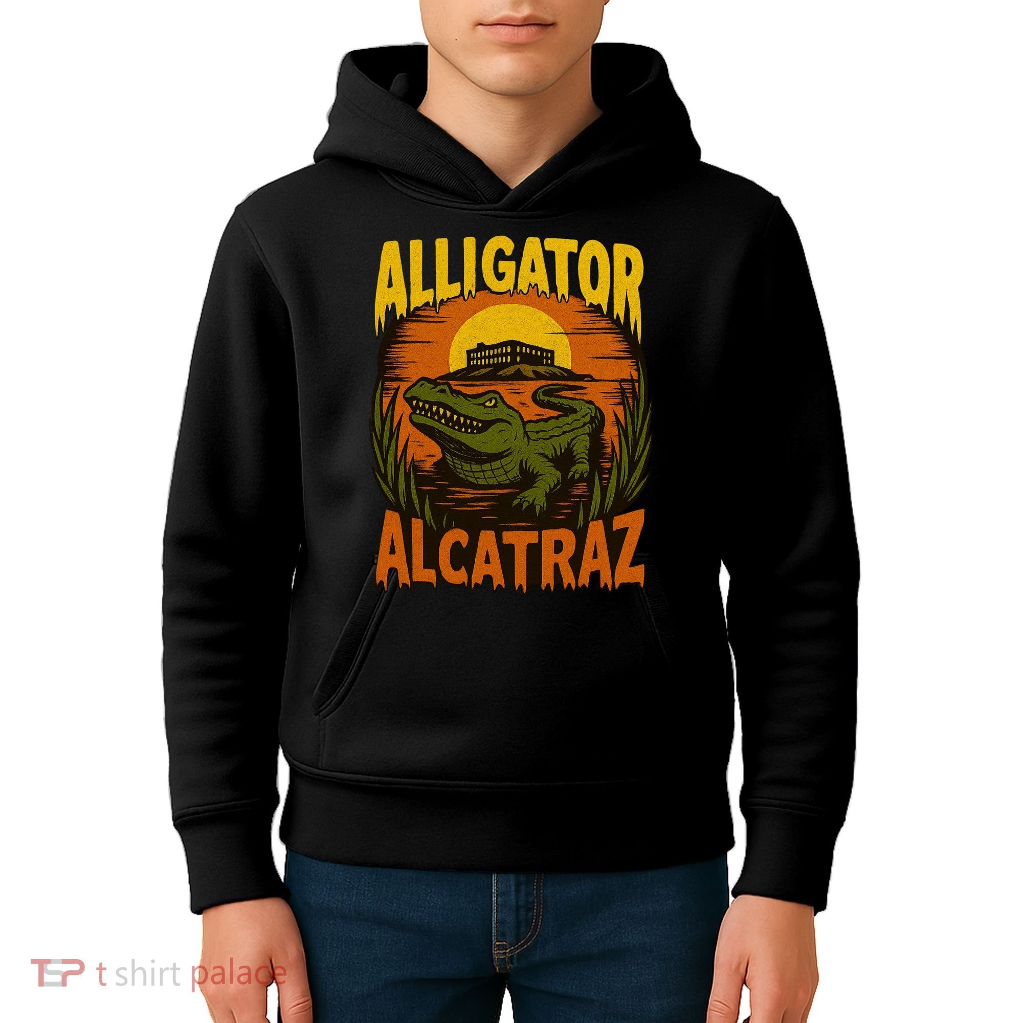 Alligator Alcatraz Funny Meme Gator  Kids Hoodie