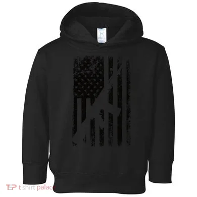 AR15 American Flag Toddler Hoodie