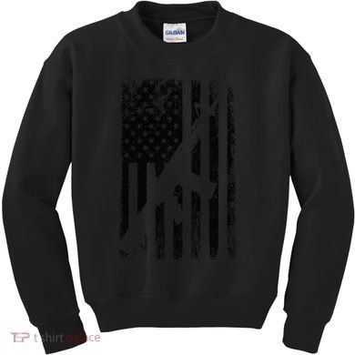 AR15 American Flag Kids Sweatshirt