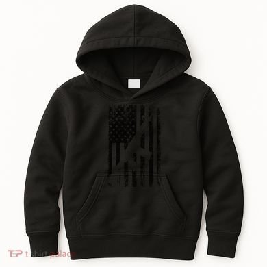 AR15 American Flag Kids Hoodie