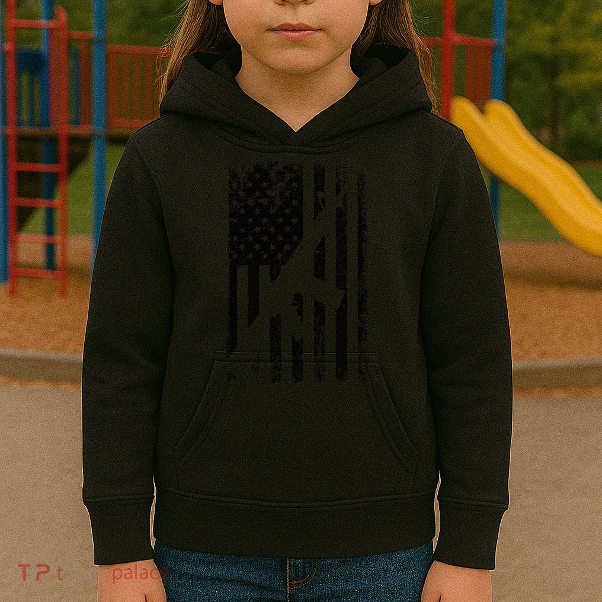 AR15 American Flag Kids Hoodie