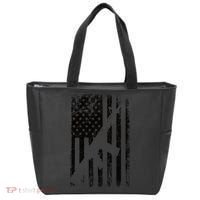 AR15 American Flag Tote Bag thumb 0