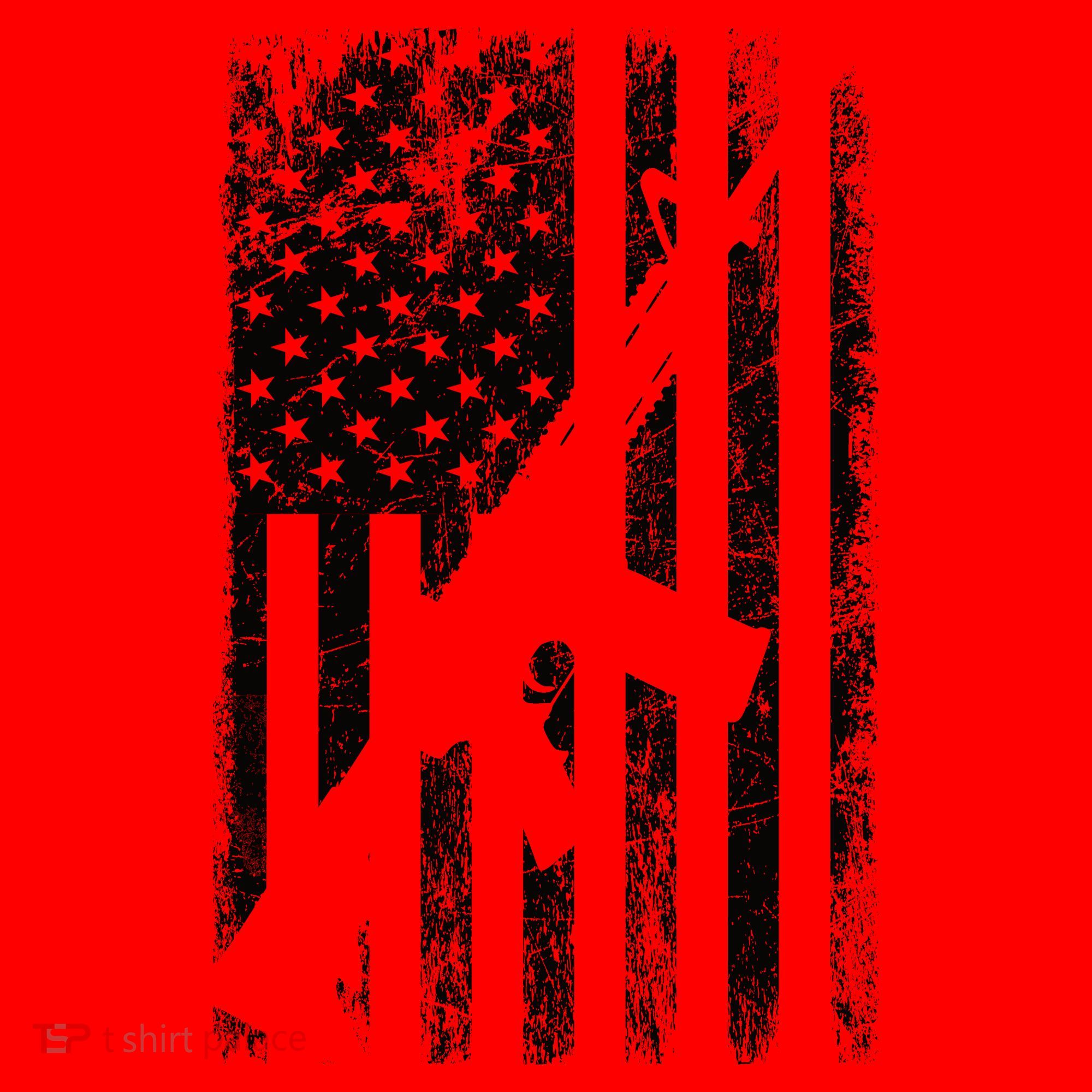 AR15 American Flag Santa Hat